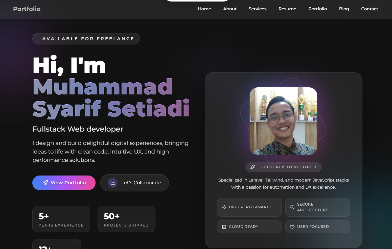 Muhammad Syarif Setiadi - Fullstack Web Developer